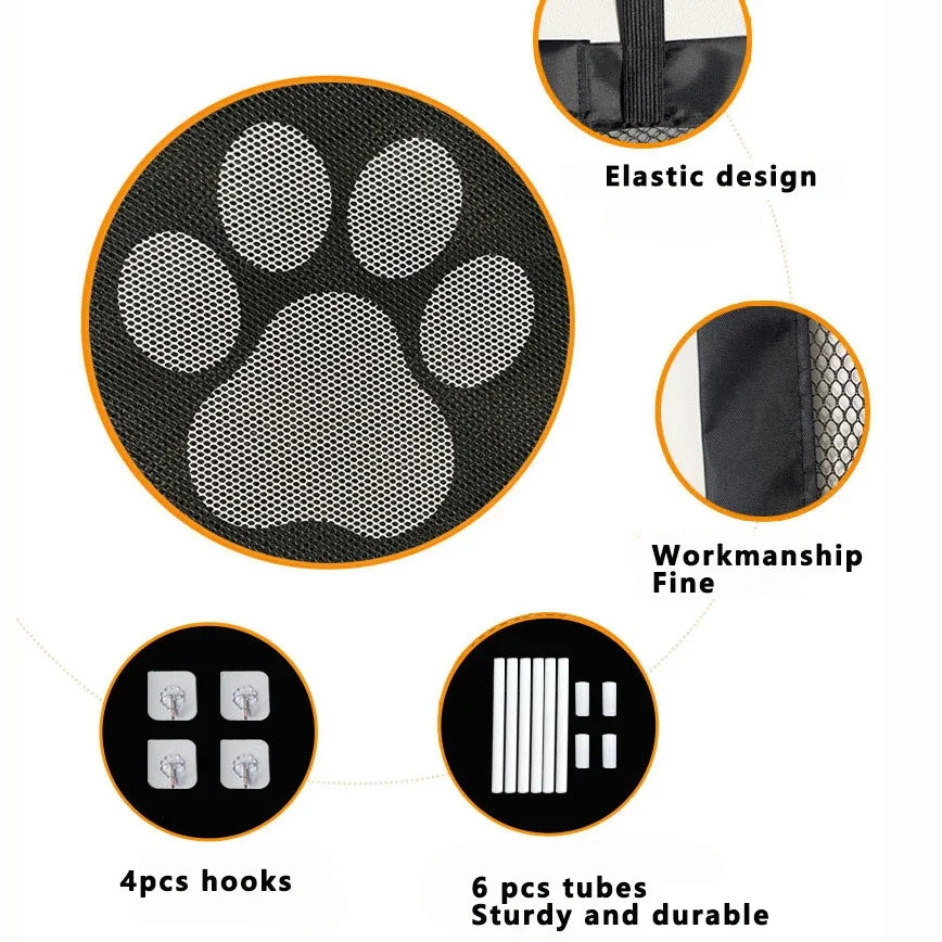 Dog Safety Gate Mesh Barrier