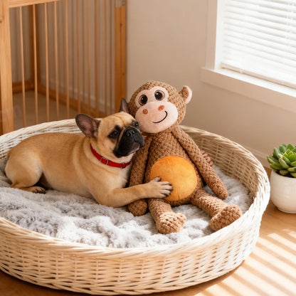 Monkey Squeaky Plush Toy